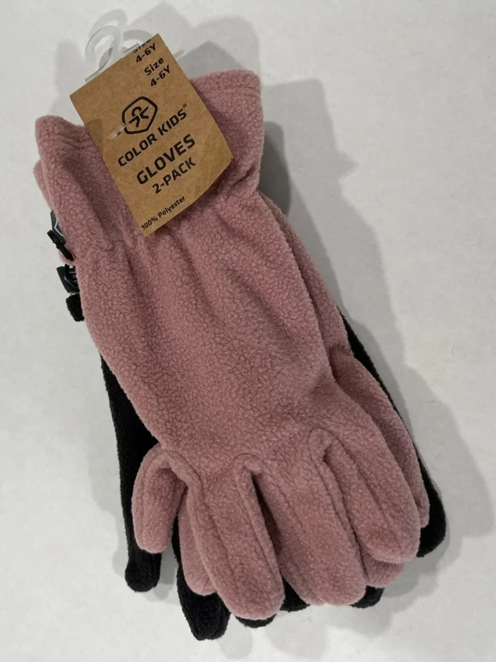 Kids - 4-6Y & 6-8Y - NWT Color Kids Fleece Glove Set in Woodrose